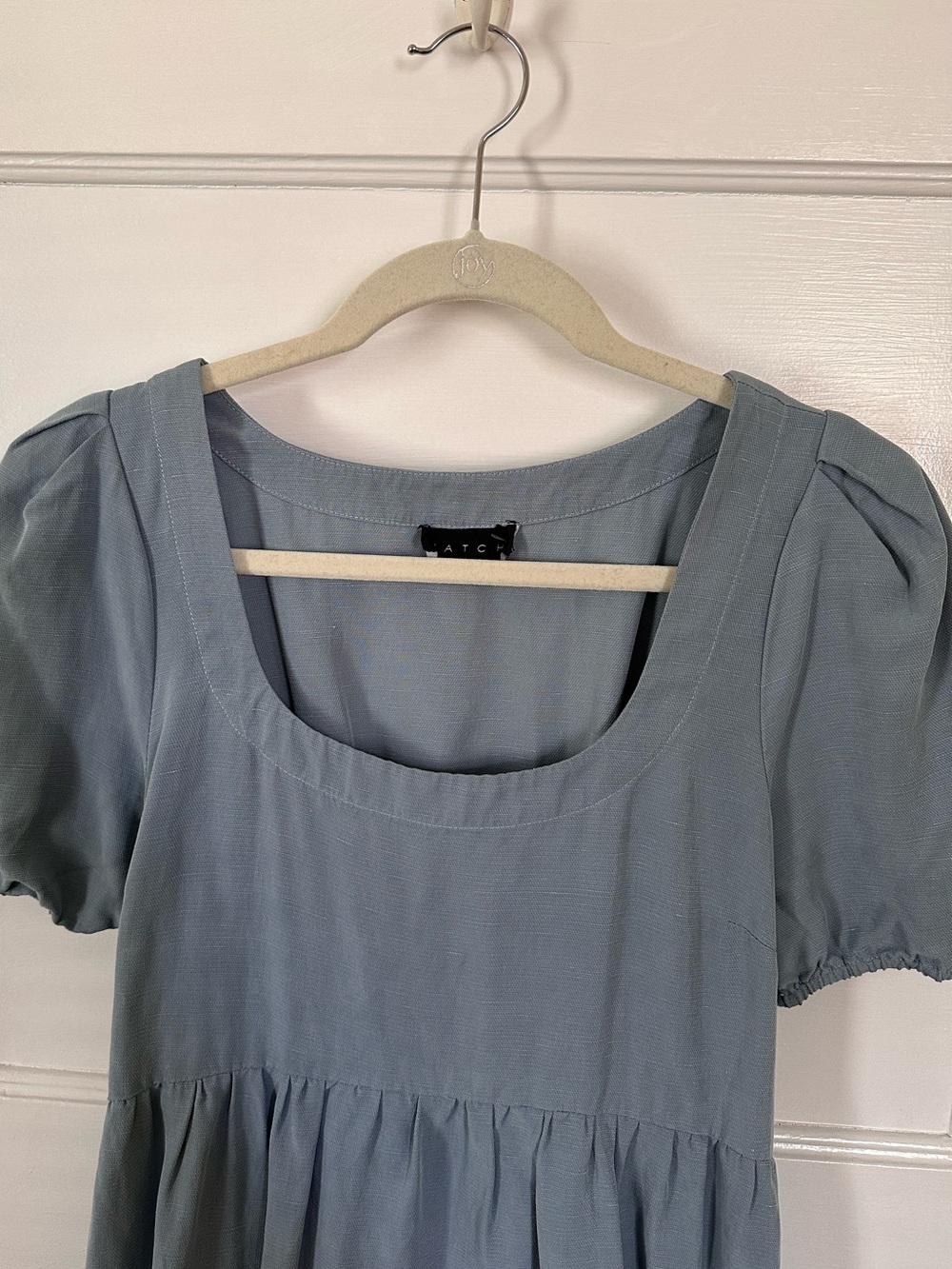 Hatch “Tisha” Light Blue Puff Sleeve Maternity Midi Dress in Size 1 (S) - Picture 4 of 7
